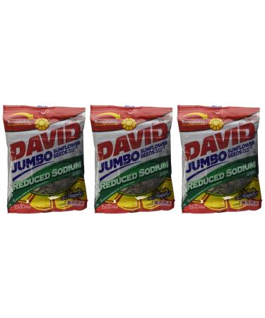 David Sunflower Jumbo Seeds Reduced Sodium 5.25 Ounce (Pack of 3)