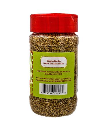 White Roasted Sesame Seeds - Nutritious Sesame Seeds for Dishes, Teas & Seasonings - 4 Oz (2-Pack, 8 Oz Total) - OU-Kosher Parve - Buy Online on SooperMarket.com