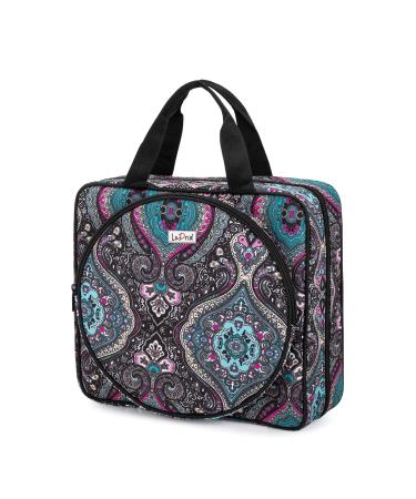 LoDrid Embroidery Project Bag Square Embroidery Supplies Storage Tote Bag Portable Craft Carry Case for Embroidery Kits and Cross Stitch Kits Tools Multiple Pockets Totem Bag Only