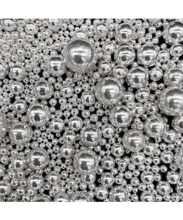 GEORLD Silver Pearl Sugar Sprinkles Candy Mixing Size Baking Edible Cake Decorations Cupcake Toppers Cookie Decorating Celebrations Wedding Shower Party Chirstmas Supplies 120g/ 4.2oz - Buy Online on SooperMarket.com