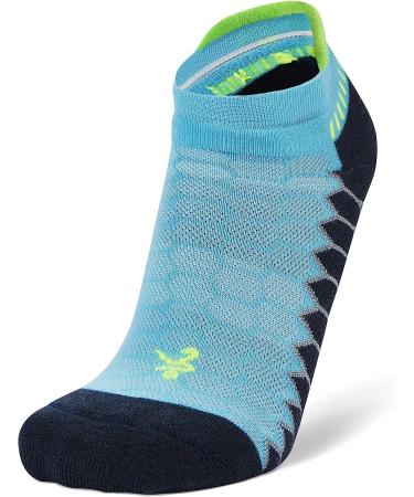 Silver Compression No Show Running Socks - Aqua Large (1 Pair) | Men and Women's Athletic Performance - Buy Online on SooperMarket.com