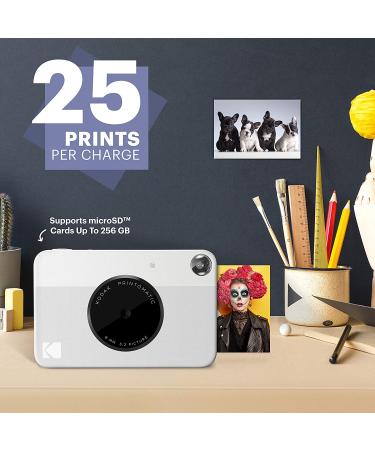 Kodak Printomatic Digital Instant Camera - Grey | Full Color Prints on ZINK 2x3 Photo Paper - Buy Online on SooperMarket.com