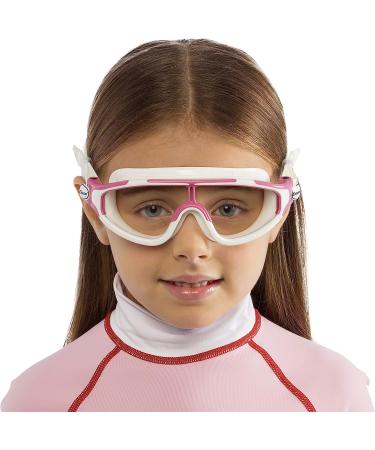 Cressi Wide View Swim Mask for Kids Ages 2-7 | Baloo Made in Italy White/Pink - Buy Online on SooperMarket.com