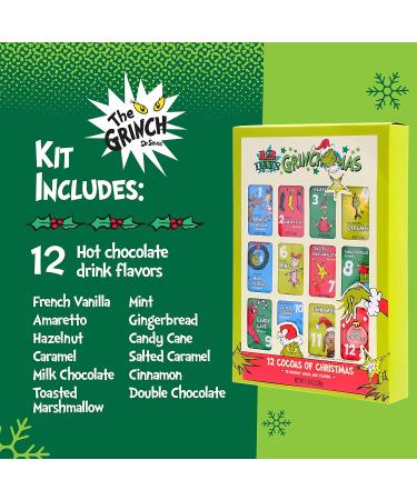 Dr Seuss The Grinch Hot Chocolate Mix Gift Set - 12 Cocoas of Grinchmas Holiday Variety Pack - Buy Online on SooperMarket.com