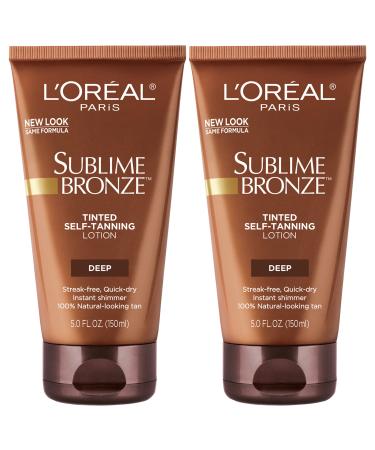 L'Oreal Paris Skincare Sublime Bronze Tinted Self-Tanning Lotion, Sunless tanning lotion, 2 count