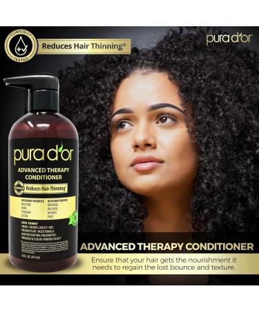 PURA D'OR Advanced Therapy Conditioner with Argan Oil & Biotin - 16 fl oz - For Men & Women - Sulfate-Free - Buy Online on SooperMarket.com
