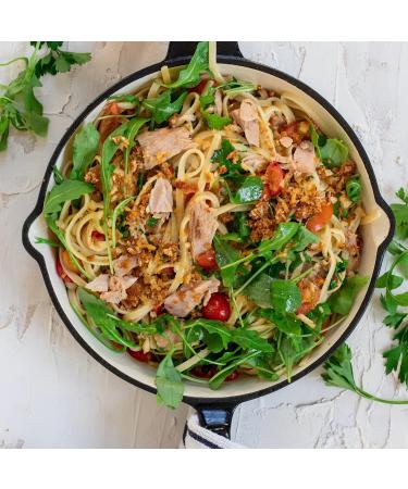 Shines Wild Irish Albacore Tinned Tuna in Spring Water - Low Carb & High Protein Canned Tuna - Ideal for Keto Diet - Hand Filleted - High in Omega 3 - Gluten Free - 12 x 111g Cans - Buy Online on SooperMarket.com