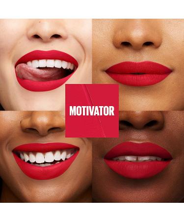 Maybelline Super Stay Matte Ink Lipstick in Motivator Red | Long Lasting & Transfer Proof Lip Makeup | Moodmakers Collection | 0.17 Fl Oz (Pack of 1) - Buy Online on SooperMarket.com