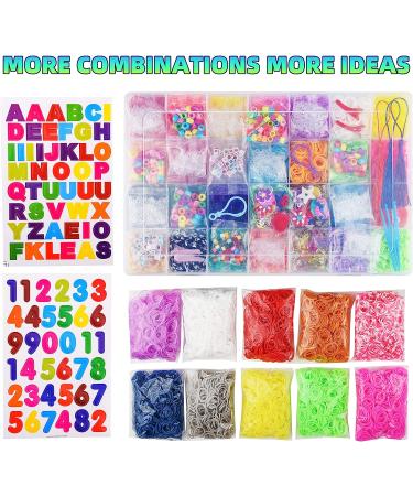 MUDO NEST 20000+ Loom Bands Kit | DIY Rubber Bands Kit with 38 Colors, 500 Clips, 40 Charms | Loom Bracelet Making for Kids - Buy Online on SooperMarket.com