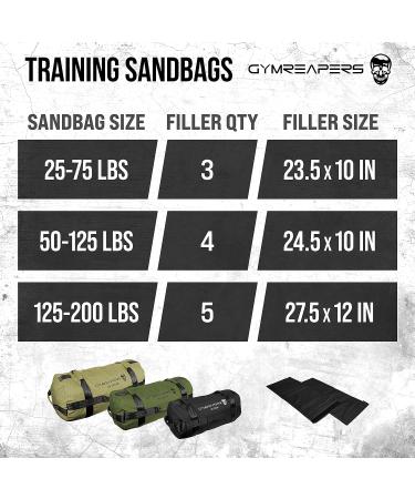 Gymreapers Strength Training Sandbags - Heavy Duty Workout Equipment for Home & Cross Training | Military Conditioning Exercises - OD Green (50-125 lbs) - Buy Online on SooperMarket.com