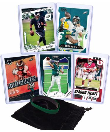 Jalen Hurts Football Cards Assorted (5) Bundle - Philadelphia Eagles Trading Cards