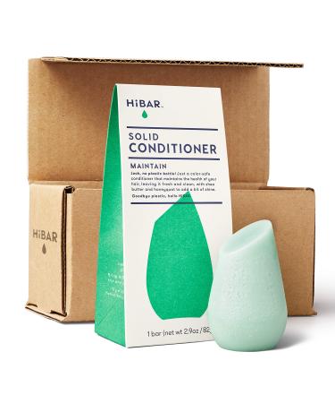 HiBAR Conditioner Bar, All Natural Hair Care, Plastic Free, Made with Eco Friendly Ingredients, Travel Size, Color Safe, Solid Sustainable Bars, Zero Waste (Maintain) Maintain (For Normal or Oily Hair)
