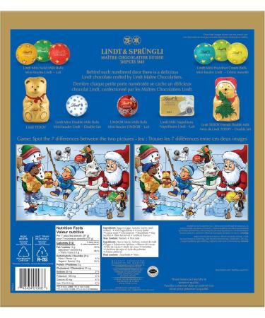 Lindt Kids Christmas Assorted Milk Chocolate Advent Calendar 128 Grams - Buy Online on SooperMarket.com