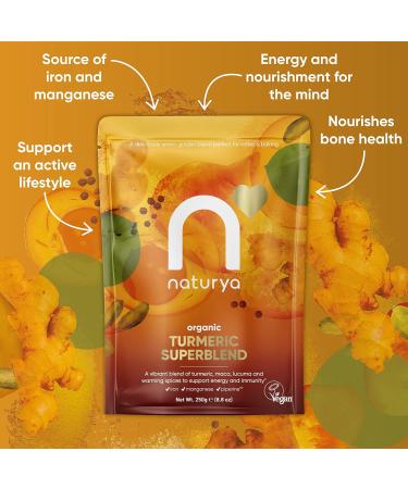 Naturya Organic Turmeric Superblend Powder 250g - Natural and Organic Turmeric Blend - Buy Online on SooperMarket.com