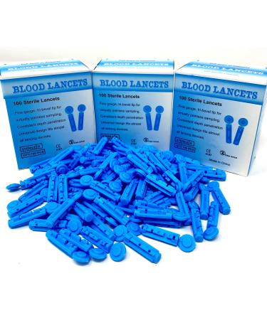 28G MediMad Blood Lancets Fully Compatible for PiC Indolor Microlet Freestyle Abbott On Call plus More. (300)