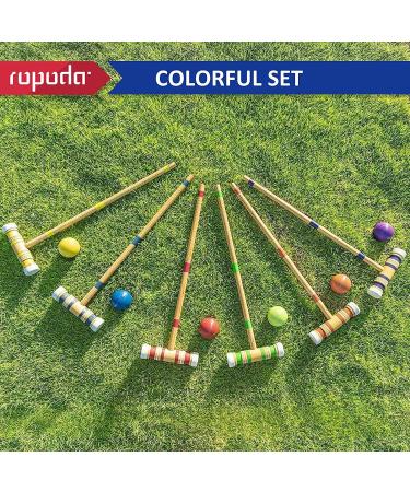 ropoda Six-Player Croquet Set with Wooden Mallets  Colored Balls  Sturdy Carrying Bag for Adults &Kids  Perfect for Lawn Backyard Park and More. - Buy Online on SooperMarket.com