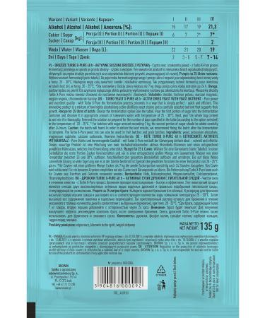 10x Turbo Yeast X-Pure - High Quality Fermentation Yeast for Up to 21.3% Alcohol in 48 Hours | 135g - Fast International Shipping - Buy Online on SooperMarket.com