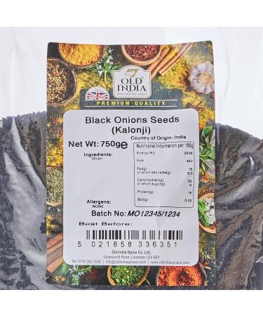Old India Black Onions Seeds (Kalonji) 750g - Premium Quality Spices for Cooking - Buy Online on SooperMarket.com
