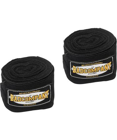 BAD Company Boxing Bands - Elastic Wrist Bandages with Velcro Fastener Thumb Loop | 2.5m - 5m | Black White Red Blue - Perfect for Boxing Training - Buy Online on SooperMarket.com