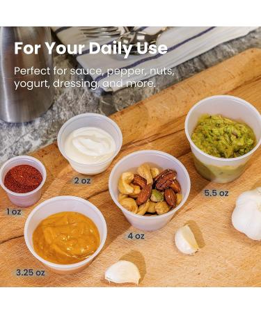 Fit Meal Prep 250 Pack 2 oz BPA Free Plastic Portion Cups - Disposable Mini Containers for Jello Shots, Sauce, Condiments - 250 Count - Buy Online on SooperMarket.com