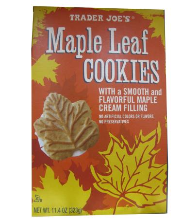 2 Pack Trader Joe's Maple Leaf Cookies