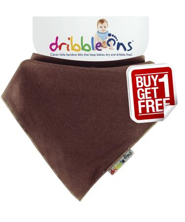 Dribble Ons Bib (0-24 Months) Brown