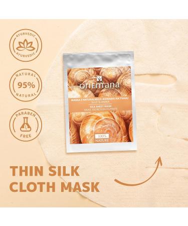 Orientana - Natural Silk Sheet Face Mask Snail Secretion & Collagen | Anti Ageing And Wrinkle Moisturiser | Acne Pigmentation Treatment | Hydrating Rejuvenating & Brightening - 1pc - Buy Online on SooperMarket.com