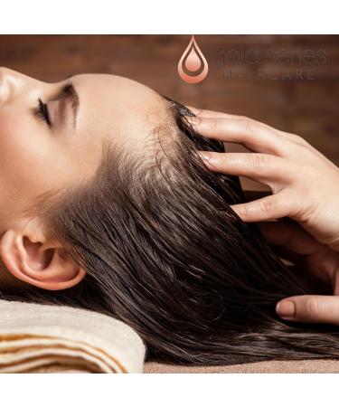 Gold Series Argan Oil - 100% Natural Hair Growth & Moisturizing Oil for Dry Damaged Hair (3.4 Fl. oz) | Shine & Gloss Enhancer - Buy Online on SooperMarket.com