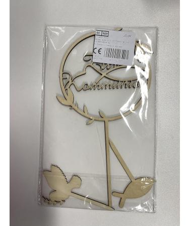 Buy Charming Cake Topper for Confirmation & Communion | Wood Baptism Fish Decoration - 3PCS Set for Girls - Buy Online on SooperMarket.com
