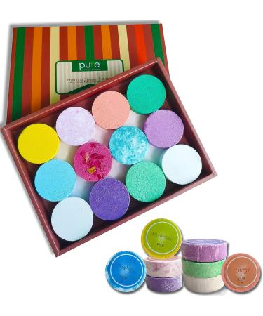 Aromatherapy Shower Steamers Gift Set - 12 Therapeutic Shower Bombs with Essential Oils | Long Lasting Vapor Tablets for Home Spa Therapy - Buy Online on SooperMarket.com