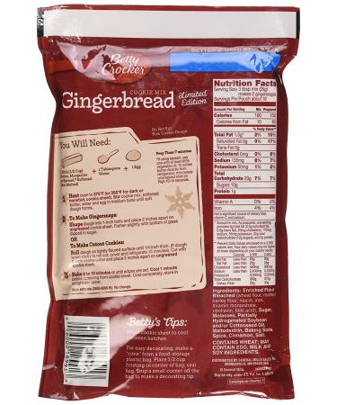 Betty Crocker Gingerbread Cookie Mix 17.5 Oz - Pack of 2 | Holiday Baking Essential - Buy Online on SooperMarket.com