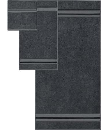 Utopia Towels 8-Piece Luxury Towel Set - 600 GSM 100% Ring Spun Cotton - Grey - Ideal for Bathroom, Sports, and Hotel - Buy Online on SooperMarket.com