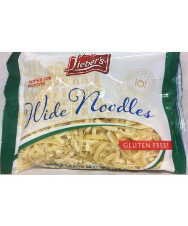 Lieber's Wide Noodles Gluten Free Kosher For Passover 8 Oz. Pack Of 3.
