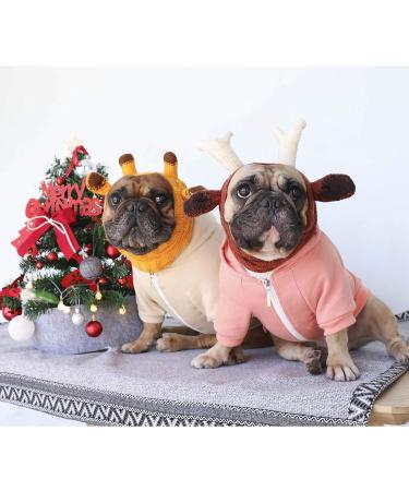 iChoue French Bulldog Frenchie Hoodie for Small Dogs - Pink Sweater Clothing for Pug, Boston Terrier, Bully, Pitbull, Corgi - Puppy Apparel - Buy Online on SooperMarket.com