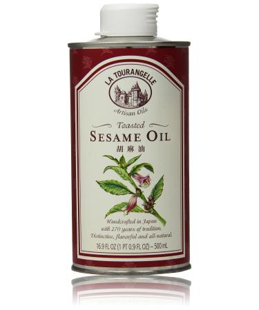 La Tourangelle Toasted Sesame Oil 16.9 Fl. Oz., All-Natural, Artisanal, Great for Stir Fry, Curries, Noodles, or as a Marinade