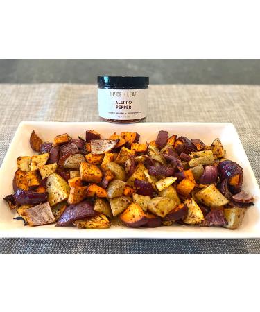 SPICE + LEAF Premium Aleppo Pepper Flakes 3.5 oz - Vegan, Kosher, Preservative-Free Mild Red Pepper - Buy Online on SooperMarket.com