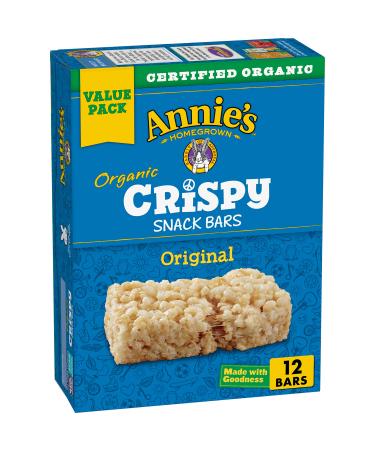 Annie's Organic Original Crispy Snack Bars, Gluten Free, Value Pack, 12 Bars, 9.36 oz.