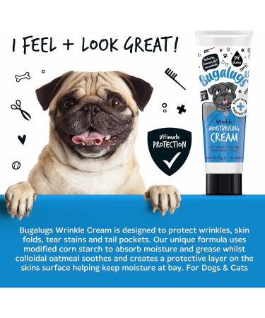 BUGALUGS Wrinkle paste for Bulldogs French Bulldogs wrinkly dogs & cats. For itchy wrinkle folds tear stains & tail pockets anti-itch & itchy dog skin relief. Great itch remedies for dogs 75g - Buy Online on SooperMarket.com