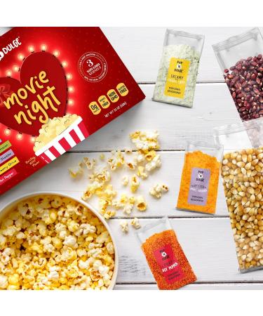 Movie Night Gift Basket for Her: 10-Piece Gourmet Popcorn Set with Kernels, Seasonings - Perfect Gift Idea for Valentines, Anniversary, Mother, Wife - Buy Online on SooperMarket.com