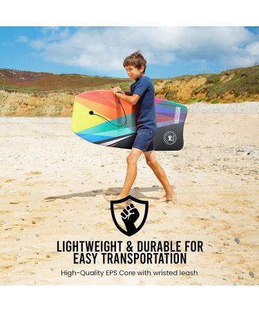 Back Bay Play 26-41 Body Board - Lightweight EPS Core Boogie Board for Beach | 33 Inch Ice Tie Dye Design | Wrist Leash Surfing for Kids & Adults - Buy Online on SooperMarket.com