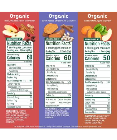 Sprout Organic Baby Food Stage 2 Pouches 12 Flavor Fruit Veggie & Grain Variety Sampler 3.5 Oz (Pack of 12) - Buy Online on SooperMarket.com