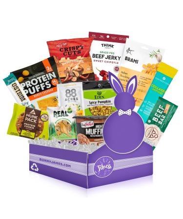 High Protein Sampler Snack Box: Healthy Fitness Gifts, Great Fitness Gifts For Men, Military, Athletes Gift Basket Fitness Sampler