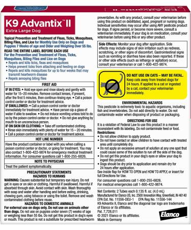 K9 Advantix II for Extra-Large Dogs Over 55lbs - 2 Count Pack - Buy Online on SooperMarket.com