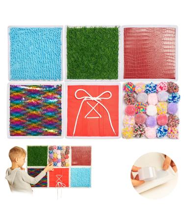 Sensorism mats for children - feeling memory |Tactile slices of feelings | Tactile memory sensory mats as occupational therapy Material children & heuristic material Montessori |Sensory Wall |6 pcs. Set 1 6-pack