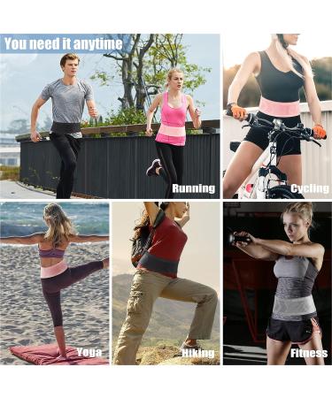 LSORPWK Running Belt Running Fanny Pack Phone Holder for Running Waist Bag Moisture Wicking Storage Belt Bag for Walking Travel Sports Hiking Workout Women & Men Large Black - Buy Online on SooperMarket.com