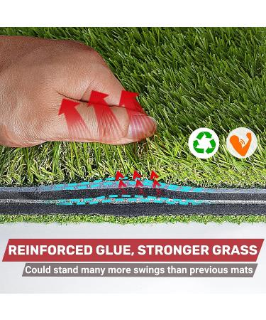 SAPLIZE Foldable Golf Hitting Mat - Portable Indoor/Outdoor Grass Practice Mat | Anti-Deformation Dual-Turf Design - Buy Online on SooperMarket.com
