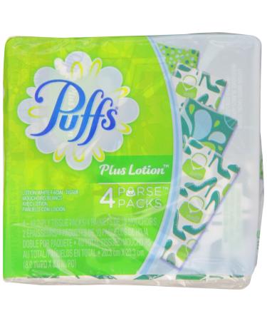 Puffs Plus Lotion Facial Tissues 4 To-Go Packs 10 Tissues Per Pack (Pack of 24) by Puffs