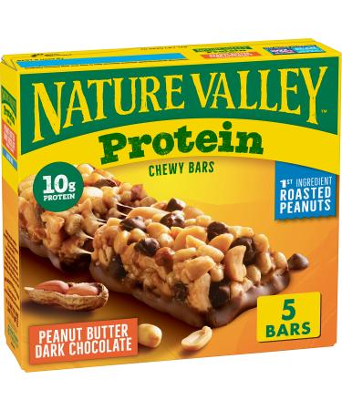 Nature Valley Protein Granola Bars, Peanut Butter Dark Chocolate, 5 ct Peanut Butter Dark Chocolate 5 Count (Pack of 1)