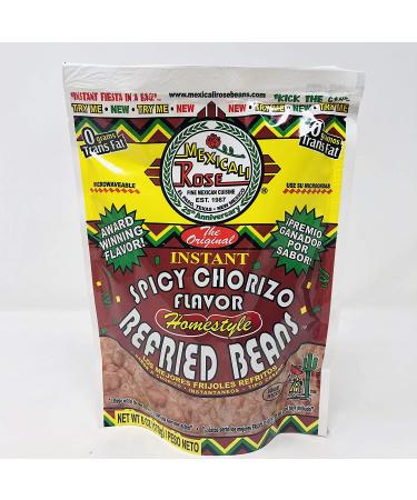 Mexicali Rose Spicy Chorizo Instant Refried Beans 6 Oz (Pack of 3) - Authentic Mexican Flavor in Every Bite! - Buy Online on SooperMarket.com