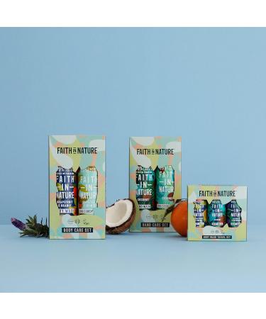 Faith In Nature 3 x 100ml Natural Body Wash Travel Gift Set - Vegan & Cruelty Free - No SLS or Parabens - Buy Online on SooperMarket.com